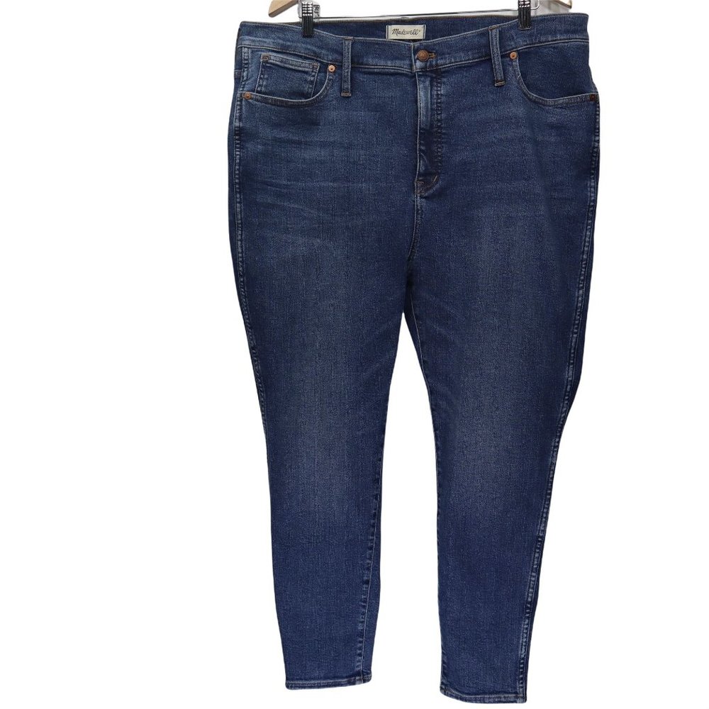 - Madewell Women’s Jeans Petite 10" High Rise  skinny blue 35p - Picture 3 of 16